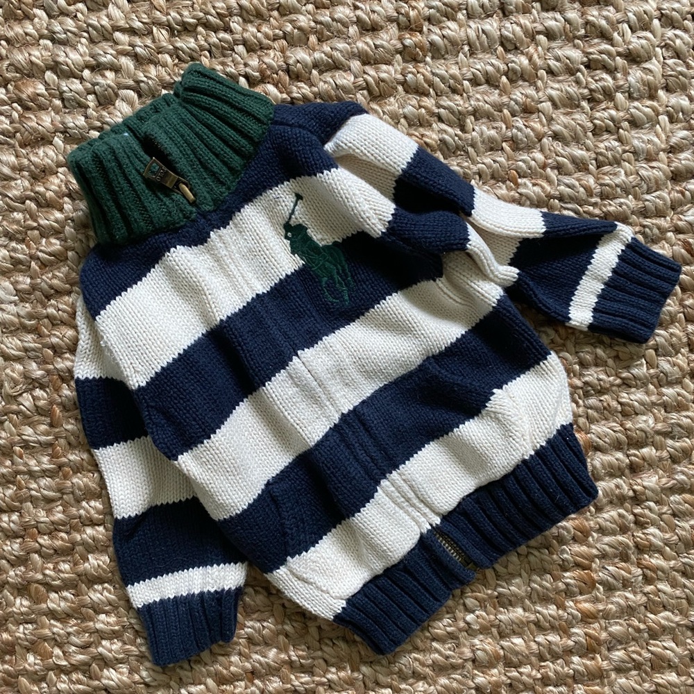 Ralph Lauren zip up sweater - size 9 mths